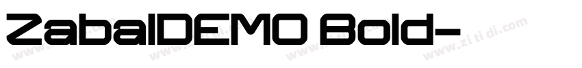 ZabalDEMO Bold字体转换